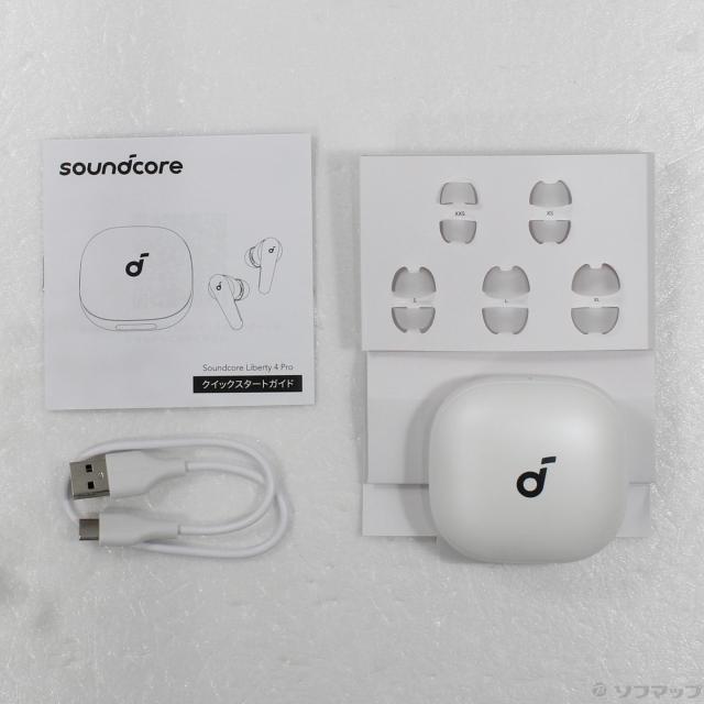 (中古)Anker Soundcore Liberty 4 Pro パールホワイト A3954N21(349-ud)