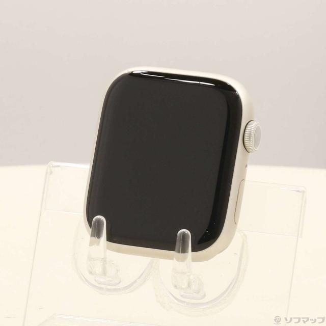 (中古)Apple Apple Watch Series 8 GPS 45mm スターライトアルミニウムケース バンド無し(348-ud)