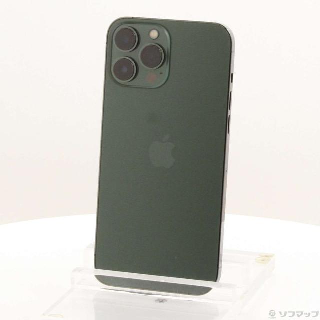 (中古)Apple iPhone13 Pro Max 128GB アルパイングリーン MNCU3J/A SIMフリー(269-ud)