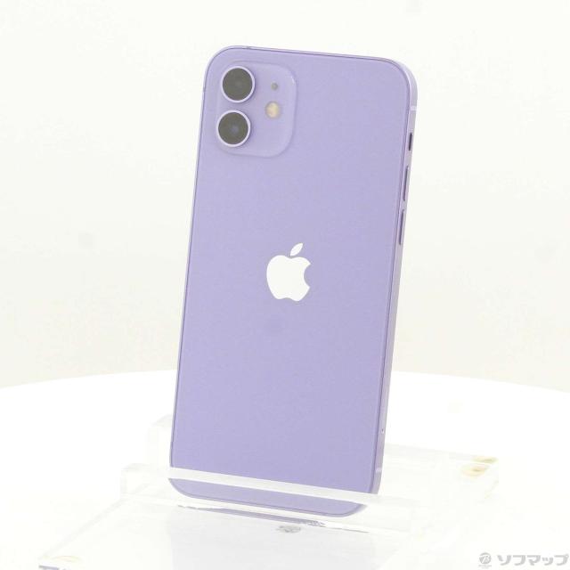 (中古)Apple iPhone12 128GB パープル MJNJ3J/A SIMフリー(251-ud)
