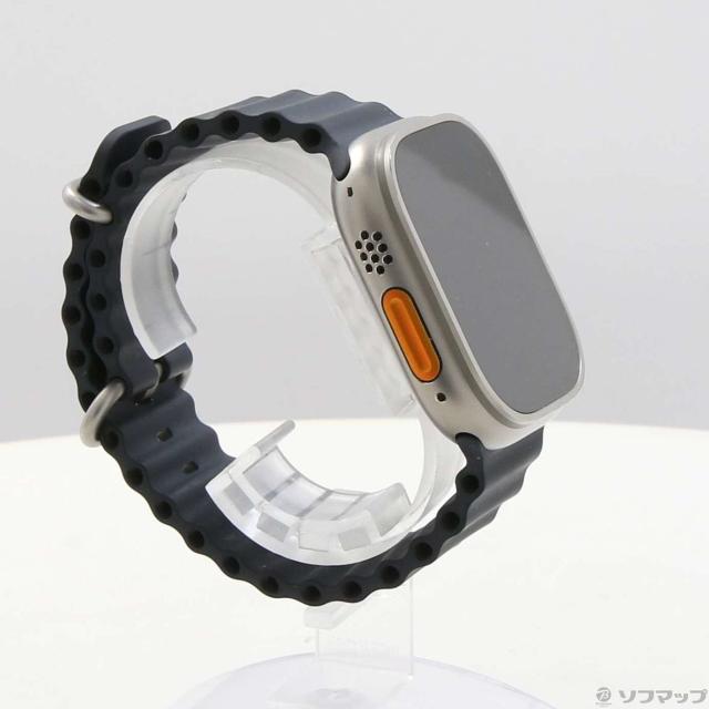 (中古)Apple Apple Watch Ultra GPS + Cellular 49mm チタニウムケース ミッドナイトオーシャンバンド(377-ud)_3