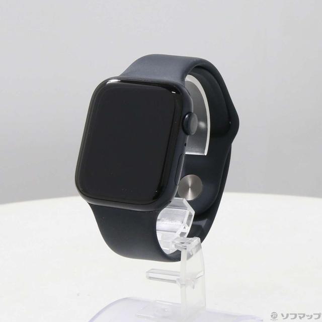 (中古)Apple Apple Watch Series 9 GPS 45mm ミッドナイトアルミニウムケース ミッドナイトスポーツバンド(348-ud)