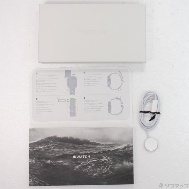 (中古)Apple Apple Watch Ultra GPS + Cellular 49mm チタニウムケース ミッドナイトオーシャンバンド(344-ud)_4