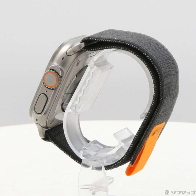(中古)Apple Apple Watch Ultra GPS + Cellular 49mm チタニウムケース ブラック/グレイトレイルループ(344-ud)_1