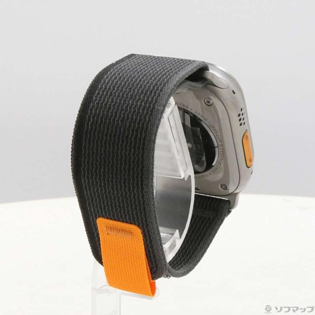 (中古)Apple Apple Watch Ultra GPS + Cellular 49mm チタニウムケース ブラック/グレイトレイルループ(344-ud)_2