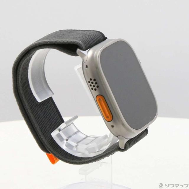 (中古)Apple Apple Watch Ultra GPS + Cellular 49mm チタニウムケース ブラック/グレイトレイルループ(344-ud)_3