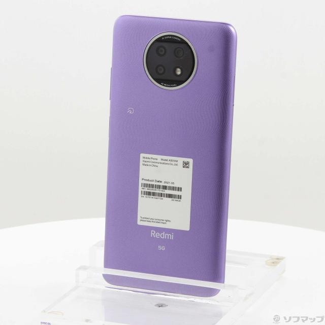 (中古)Xiaomi Redmi Note 9T 64GB デイブレイクパープル A001XM SoftBank(198-ud)