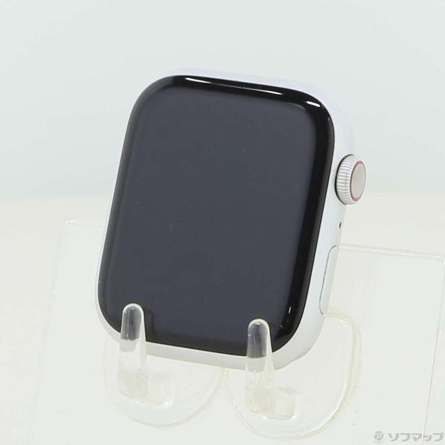 (中古)Apple Apple Watch Series 8 GPS + Cellular 45mm シルバーアルミニウムケース バンド無し(377-ud)