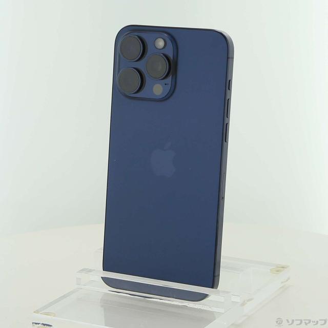 (中古)Apple iPhone15 Pro Max 256GB ブルーチタニウム MU6T3J/A SIMフリー(196-ud)