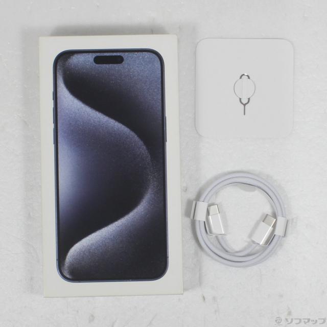 (中古)Apple iPhone15 Pro Max 256GB ブルーチタニウム MU6T3J/A SIMフリー(196-ud)