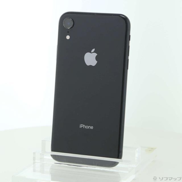 (中古)Apple iPhoneXR 64GB ブラック MT002J/A SIMフリー(377-ud)