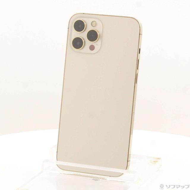 (中古)Apple iPhone12 Pro Max 256GB ゴールド MGD13J/A SIMフリー(371-ud)