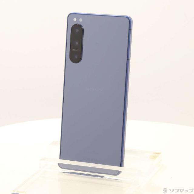 (中古)SONY Xperia 5 IV 128GB ブルー SO-54C docomo SIMフリー(368-ud)