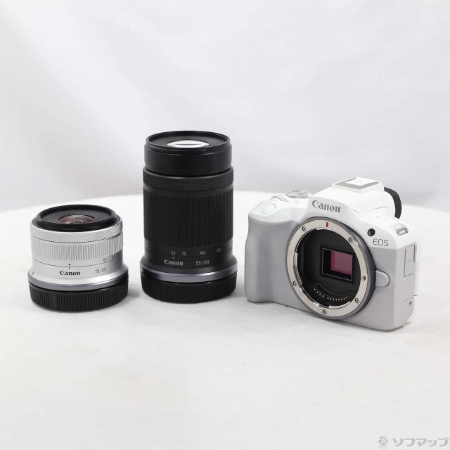 (中古)Canon EOS R50 ダブルズームキット ホワイト(269-ud)