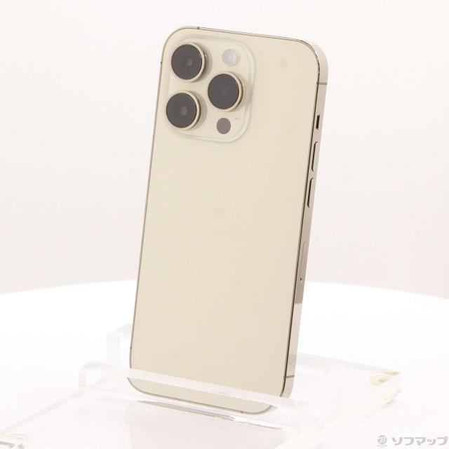 (中古)Apple iPhone14 Pro 128GB ゴールド MQ073J/A SIMフリー(344-ud)