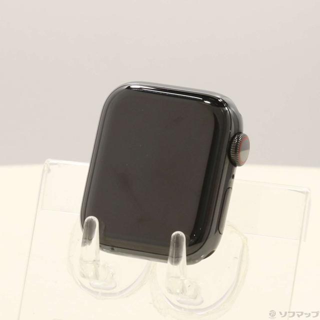 (中古)Apple Apple Watch Series 4 GPS + Cellular 40粍 スペースブラックステンレススチールケース ダンス楽隊皆無(247-ud)