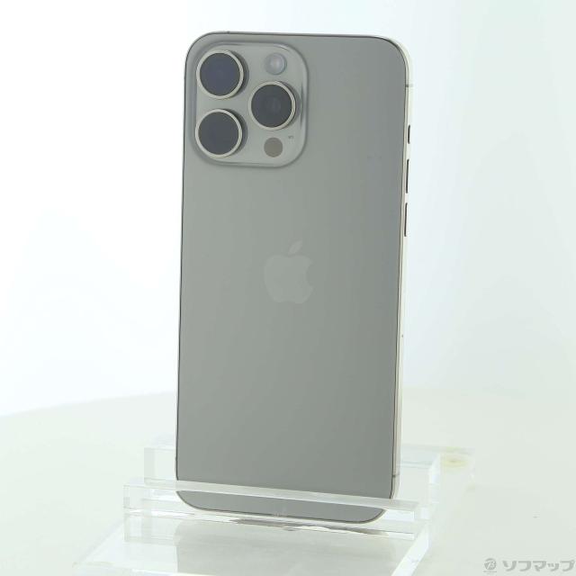 (中古)Apple iPhone15 Pro Max 256GB ナチュラルチタニウム MU6R3J/A SIMフリー(349-ud)