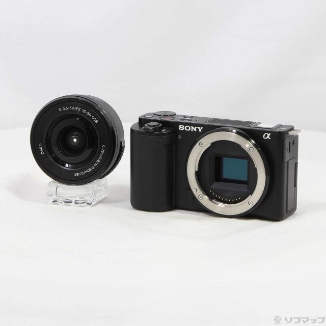 (中古)SONY VLOGCAM ZV-E10L パワーズームレンズキット ブラック(344-ud)