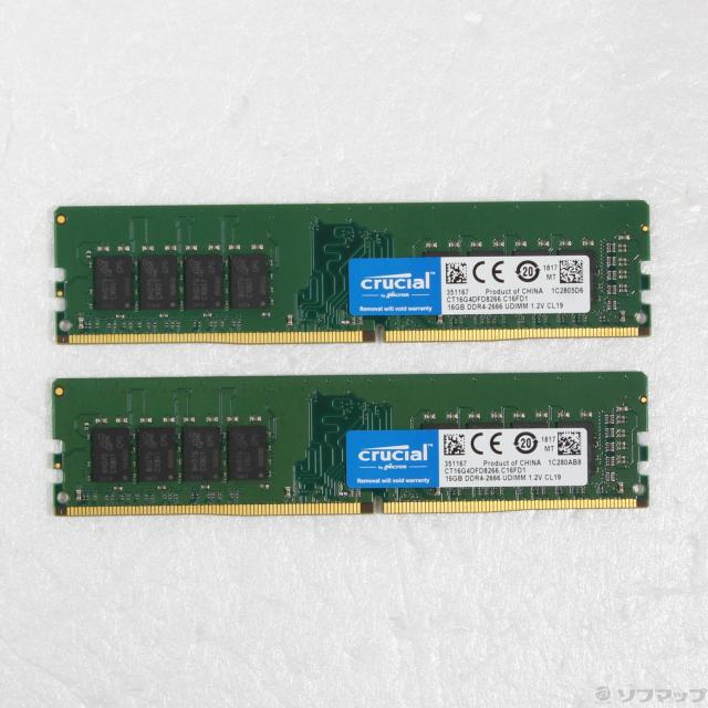中古)288P PC4-21300 DDR4-2666 32GB 16GB×2枚組(377-ud) 【公式通販】