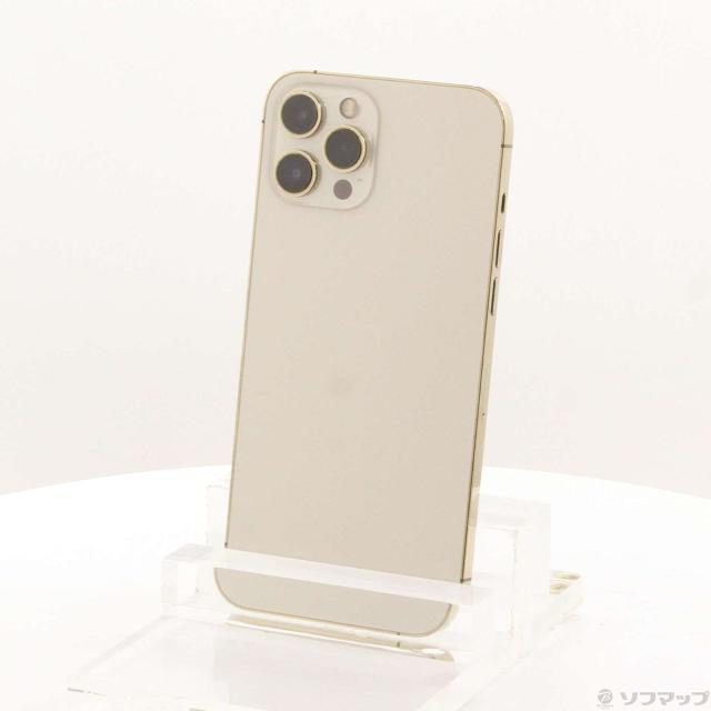 (中古)Apple iPhone12 Pro Max 256GB ゴールド MGD13J/A SIMフリー(377-ud)