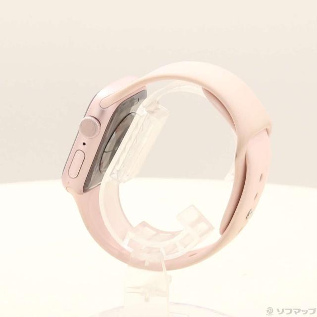 (中古)Apple Apple Watch Series 9 GPS 41mm ピンクアルミニウムケース ライトピンクスポーツバンド(198-ud)