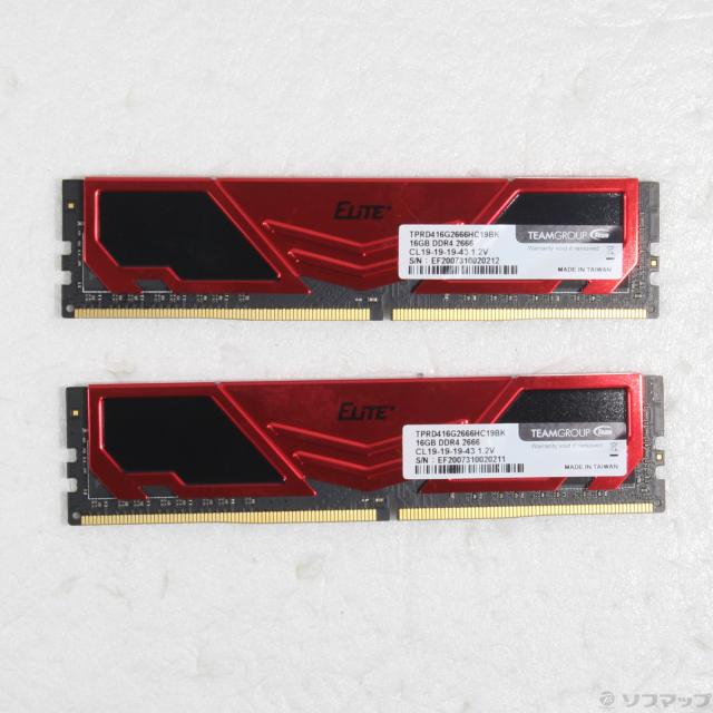 (中古)288P PC4-21300 DDR4-2666 32GB 16GB×2枚組(262-ud)