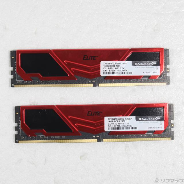 (中古)288P PC4-21300 DDR4-2666 32GB 16GB×2枚組(377-ud)