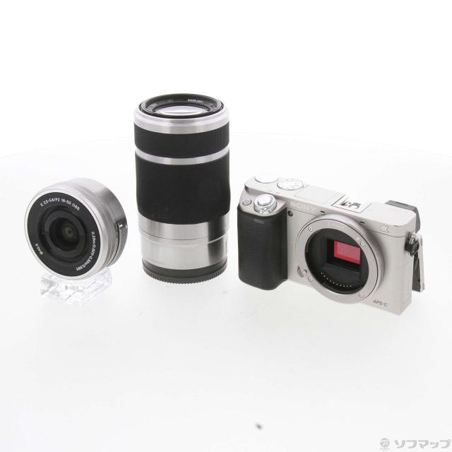 (中古)SONY α6000 ダブルズームレンズキット シルバー ILCE-6000Y(258-ud)