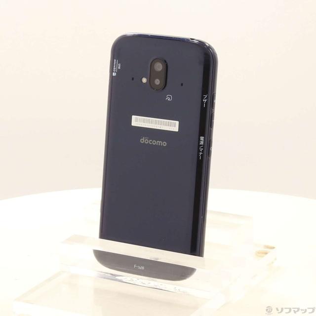 (中古)FCNT らくらくスマートフォン 64GB ネイビー F-52B docomo SIMフリー(368-ud)