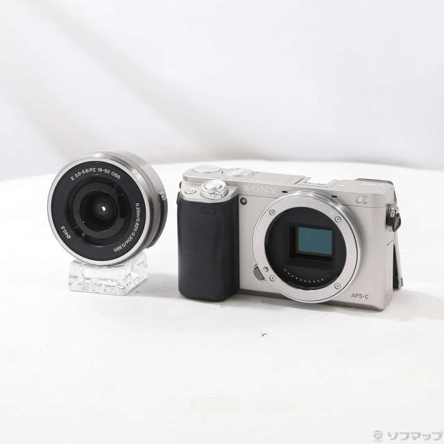 (中古)SONY α6000 パワーズームレンズキット シルバー ILCE-6000L(368-ud)