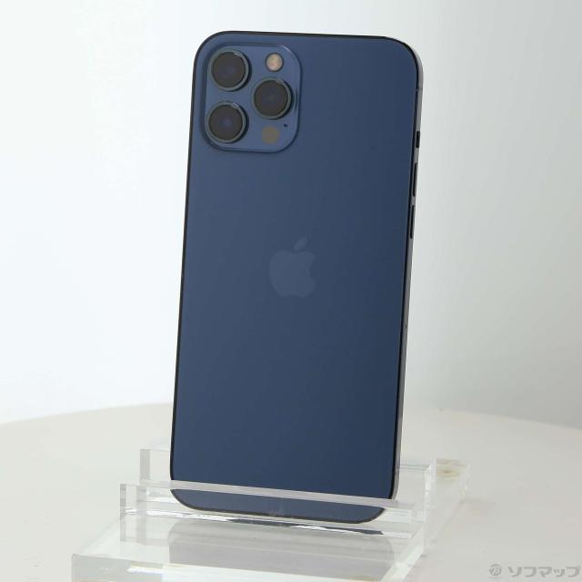 (中古)Apple iPhone12 Pro Max 128GB パシフィックブルー MGCX3J/A SIMフリー(352-ud)