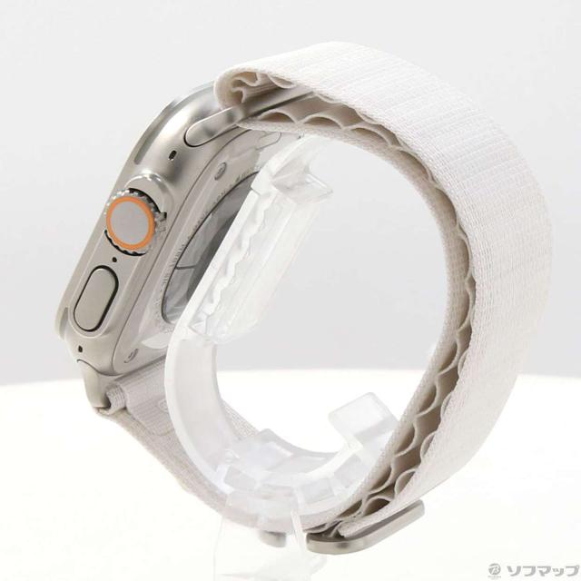 (中古)Apple Apple Watch Ultra GPS + Cellular 49mm チタニウムケース スターライトアルパインループ(349-ud)_1