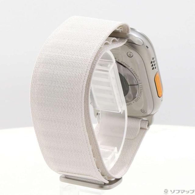 (中古)Apple Apple Watch Ultra GPS + Cellular 49mm チタニウムケース スターライトアルパインループ(349-ud)_2