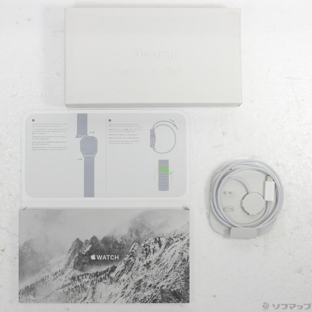 (中古)Apple Apple Watch Ultra GPS + Cellular 49mm チタニウムケース スターライトアルパインループ(349-ud)_4