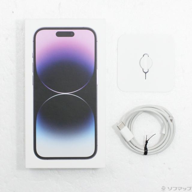 (中古)Apple iPhone14 Pro 256GB ディープパープル MQ1E3J/A SIMフリー(276-ud)_4