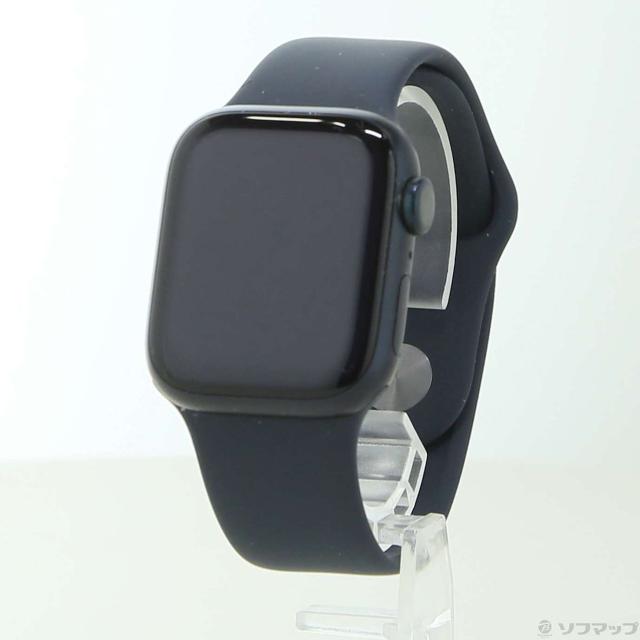 (中古)Apple Apple Watch Series 8 GPS 41mm ミッドナイトアルミニウムケース ミッドナイトスポーツバンド(348-ud)