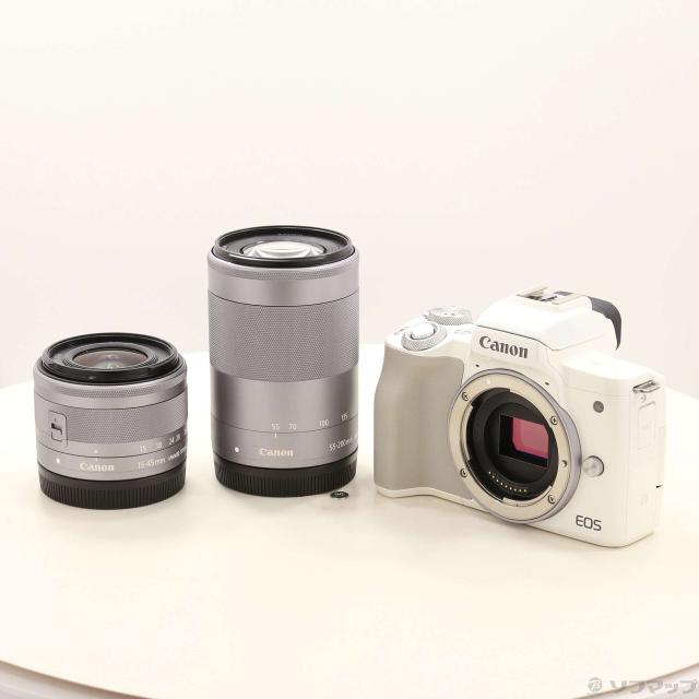 中古)Canon EOS Kiss M ホワイト ダブルズームキット(251-ud) 中古)Canon EOS Kiss M ホワイト ダブルズームキット(251-ud)
