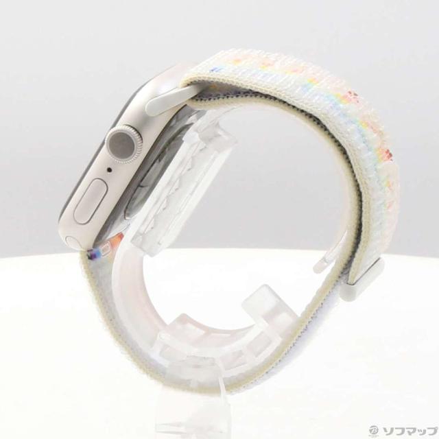 (中古)Apple Apple Watch Series 7 GPS 41mm スターライトアルミニウムケース プライドエディションスポーツループ(276-ud)_1