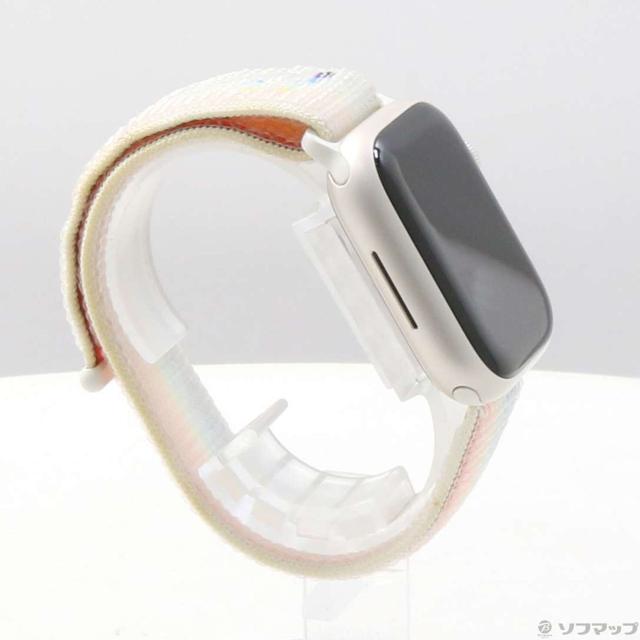 (中古)Apple Apple Watch Series 7 GPS 41mm スターライトアルミニウムケース プライドエディションスポーツループ(276-ud)_3