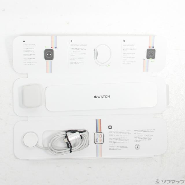 (中古)Apple Apple Watch Series 7 GPS 41mm スターライトアルミニウムケース プライドエディションスポーツループ(276-ud)_4