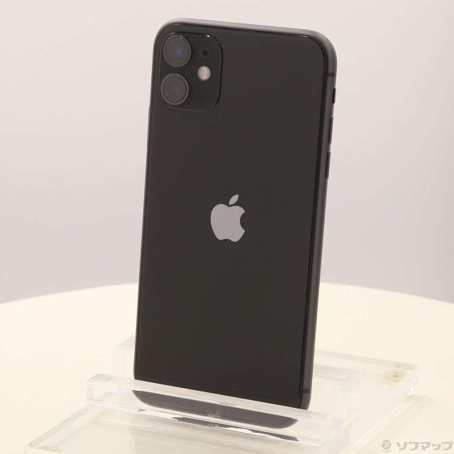 (中古)Apple iPhone11 64GB ブラック NWLT2J/A SIMフリー(377-ud)