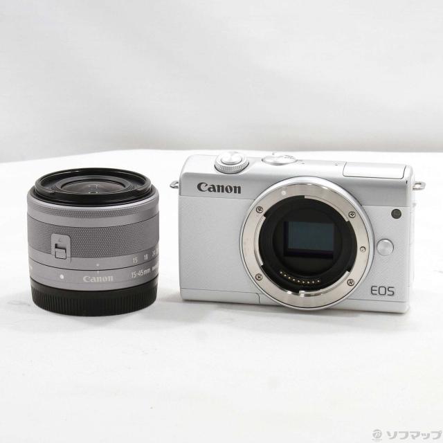 (中古)Canon EOS M200 EF-M15-45 IS STM レンズキット ホワイト(262-ud)
