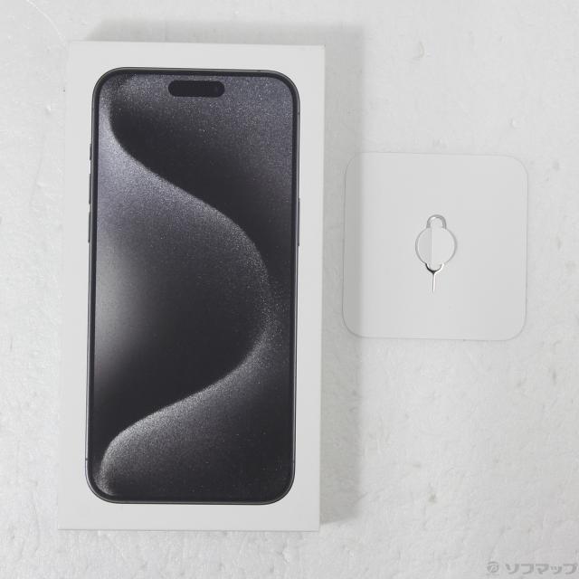 (中古)Apple iPhone15 Pro Max 256GB ブラックチタニウム MU6P3J/A SIMフリー(269-ud)