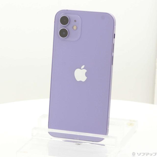 (中古)Apple iPhone12 64GB パープル MJNH3J/A SIMフリー(305-ud)
