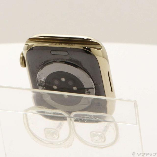 (中古)Apple Apple Watch Series 8 GPS + Cellular 45mm ゴールドステンレススチールケース バンド無し(377-ud)_2