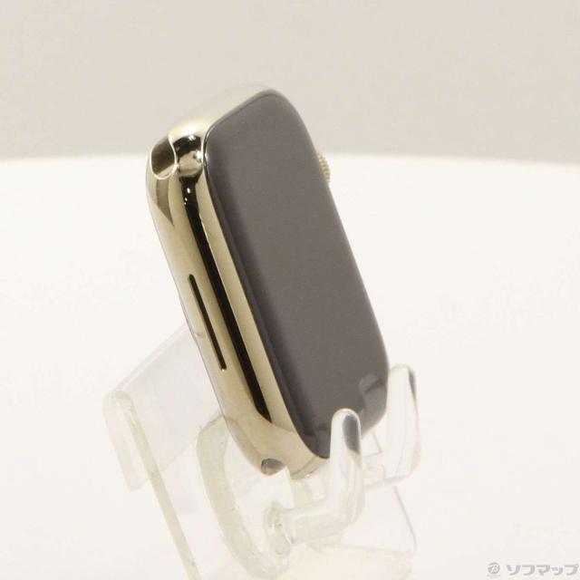 (中古)Apple Apple Watch Series 8 GPS + Cellular 45mm ゴールドステンレススチールケース バンド無し(377-ud)_3
