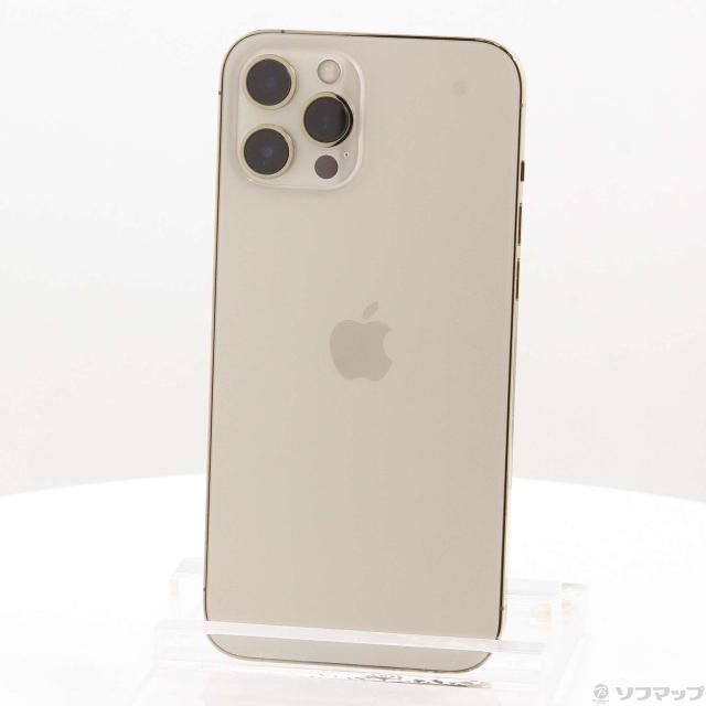 (中古)Apple iPhone12 Pro Max 256GB ゴールド MGD13J/A SIMフリー(262-ud)