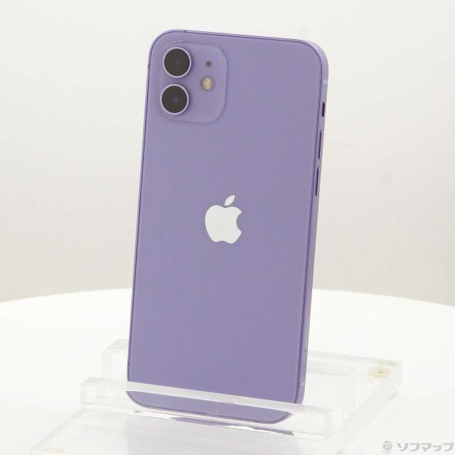 (中古)Apple iPhone12 128GB パープル NJNJ3J/A SIMフリー(269-ud)