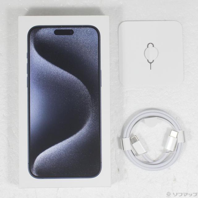 (中古)Apple iPhone15 Pro Max 256GB ブルーチタニウム MU6T3J/A SIMフリー(198-ud)