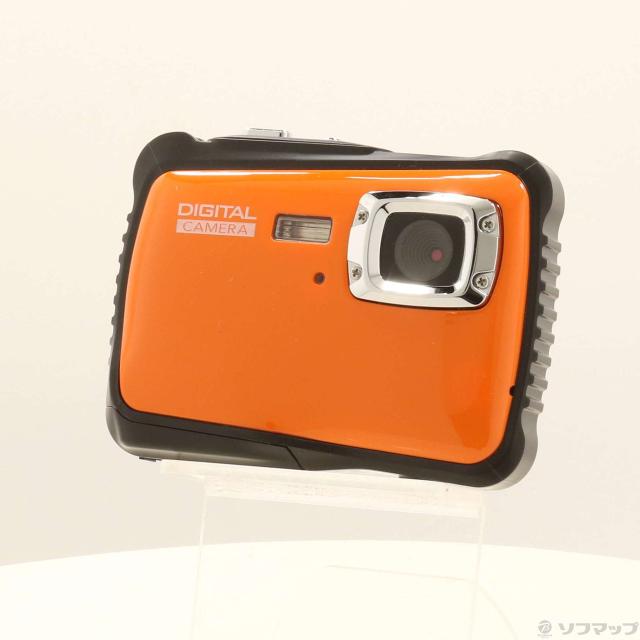 (中古)(展示品) 防水デジタルカメラ 単4電池モデル オレンジ TN-WTP-CAM01(269-ud)
